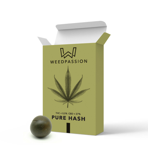 Weedpassion Pure Hash 27% cbd formato distributore